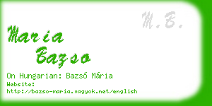 maria bazso business card